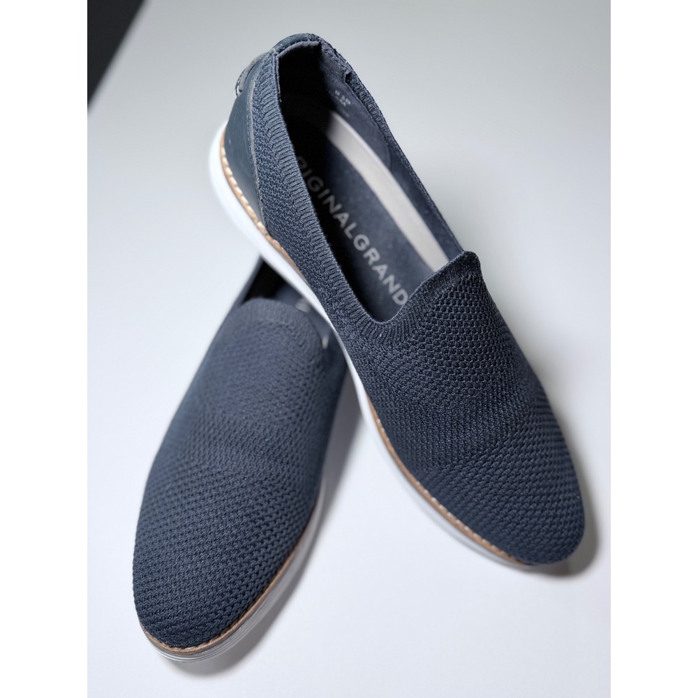 Cole Haan OriginalGrand Stitchlite Navy Blue Knit Loafers W28152 Womens 9.5B